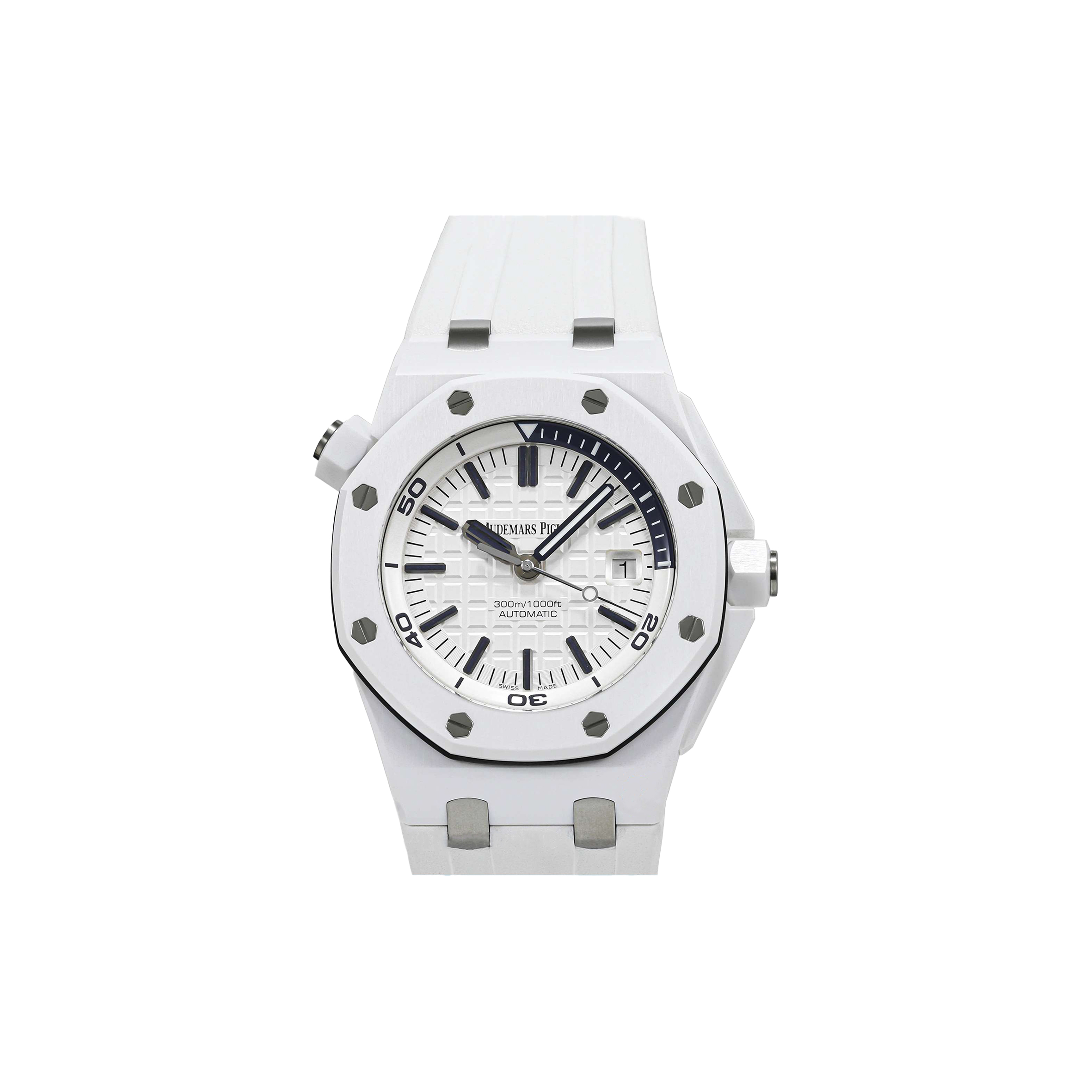 AUDEMARS PIGUET ROYAL OAK OFFSHORE WHITE CERAMIC WATCH 15707CB.OO.A010CA.01